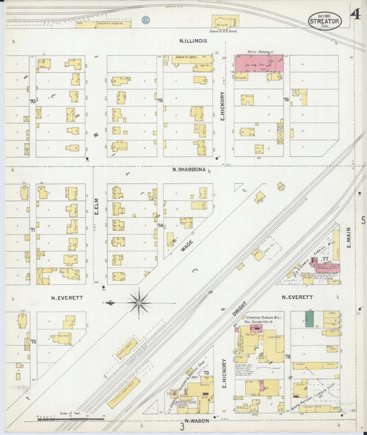 Sanborn Fire Insurance Map from Streator, La Salle County, Illinois (1901), Sheet #0004 - Historic Sanborn Fire Insurance Map Print, vintage old map wall art, antique decor, genealogy gift, Illinois Illinois map
