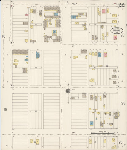 Sanborn Fire Insurance Map from Douglas, Cochise County, Arizona (1914), Sheet #0022 - Complete Map Set gallery image, historic Sanborn map, vintage wall art, Arizona Arizona