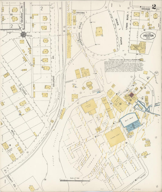 Sanborn Fire Insurance Map from Preston, King County, Washington (1912), Sheet #0002 - Historic Sanborn Fire Insurance Map Print, vintage old map wall art, antique decor, genealogy gift, Washington Washington map
