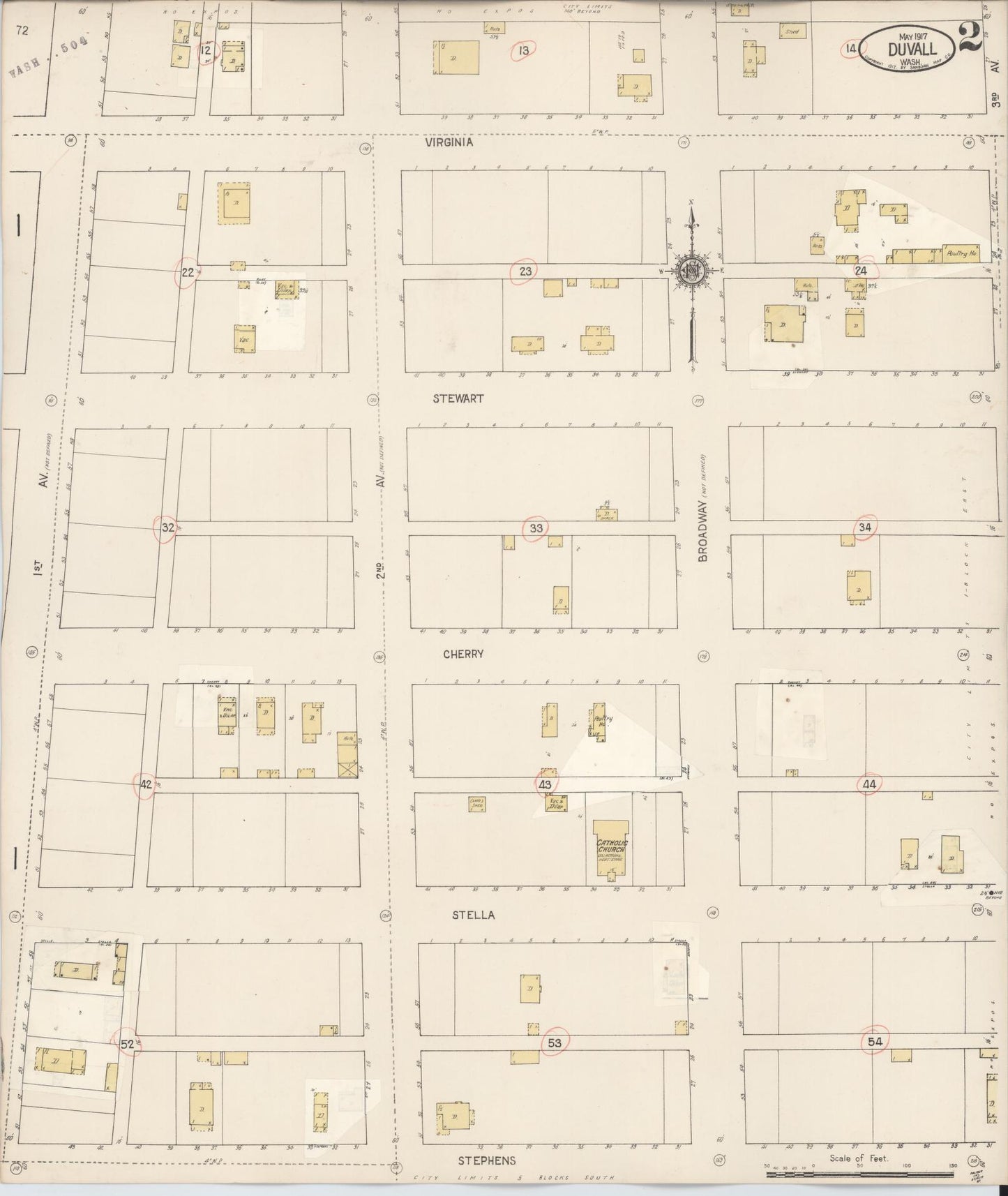 Sanborn Fire Insurance Map from Duvall, King County, Washington (1930), Sheet #0002 - Complete Map Set gallery image, historic Sanborn map, vintage wall art, Washington Washington