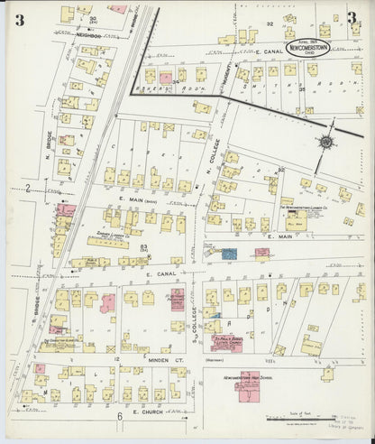 Sanborn Fire Insurance Map from Newcomerstown, Tuscarawas County, Ohio (1924), Sheet #0003 - Complete Map Set gallery image, historic Sanborn map, vintage wall art, Ohio Ohio