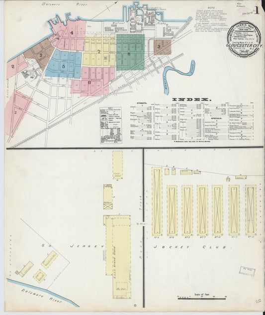 Sanborn Fire Insurance Map from Gloucester City, Camden County, New Jersey. (1891) – Historic Sanborn Fire Insurance Map Print