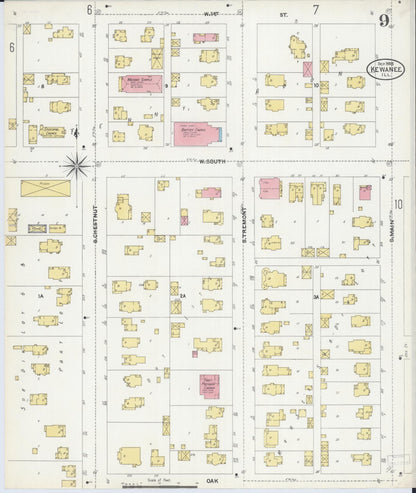 Sanborn Fire Insurance Map from Kewanee, Henry County, Illinois (1905), Sheet #0009 - Complete Map Set gallery image, historic Sanborn map, vintage wall art, Illinois Illinois