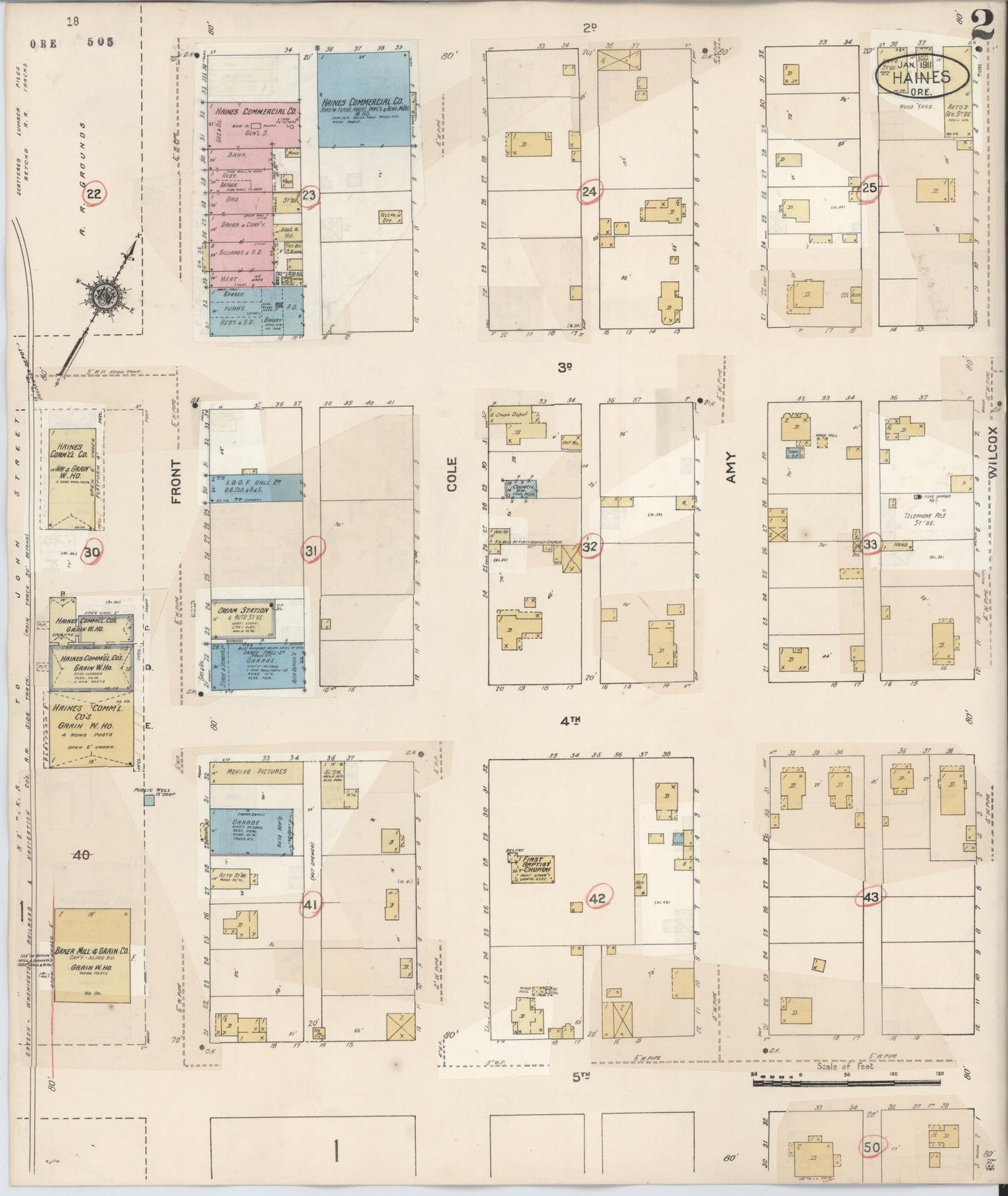 Sanborn Fire Insurance Map from Haines, Baker County, Oregon (1930), Sheet #0002 - Complete Map Set gallery image, historic Sanborn map, vintage wall art, Oregon Oregon