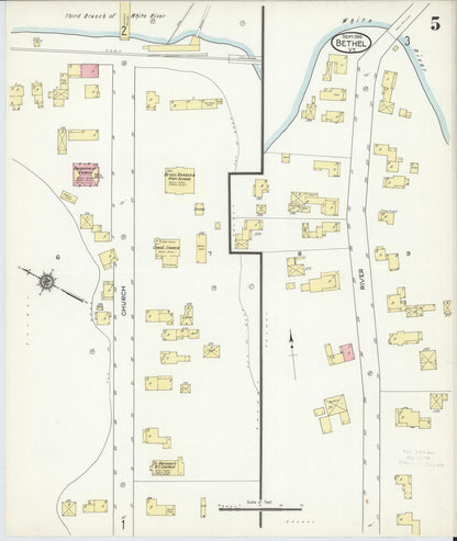 Sanborn Fire Insurance Map from Bethel, Windsor County, Vermont (1914), Sheet #0005 - Complete Map Set gallery image, historic Sanborn map, vintage wall art, Vermont Vermont