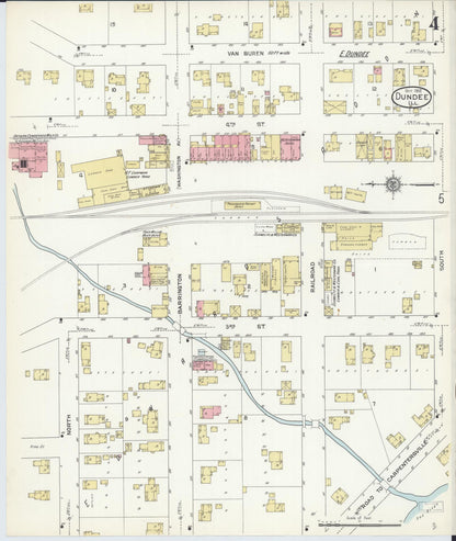 Sanborn Fire Insurance Map from Dundee, Kane County, Illinois (1912), Sheet #0004 - Complete Map Set gallery image, historic Sanborn map, vintage wall art, Illinois Illinois