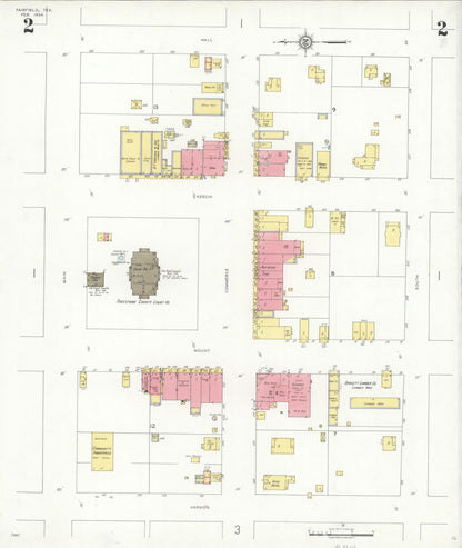 Sanborn Fire Insurance Map from Fairfield, Freestone County, Texas (1934), Sheet #0002 - Complete Map Set gallery image, historic Sanborn map, vintage wall art, Texas Texas