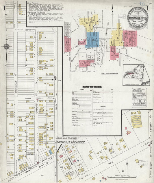 Sanborn Fire Insurance Map from Eggertsville-Snyder, Erie County, New York. (1923) – Historic Sanborn Fire Insurance Map Print