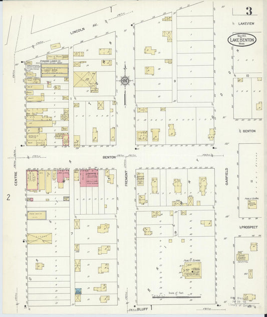 Sanborn Fire Insurance Map from Lake Benton, Lincoln County, Minnesota (1913), Sheet #0003 - Historic Sanborn Fire Insurance Map Print, vintage old map wall art, antique decor, genealogy gift, Minnesota Minnesota map