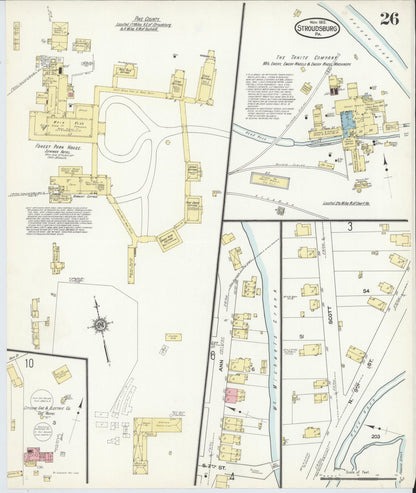 Sanborn Fire Insurance Map from Stroudsburg, Monroe County, Pennsylvania (1912), Sheet #0026 - Complete Map Set gallery image, historic Sanborn map, vintage wall art, Pennsylvania Pennsylvania