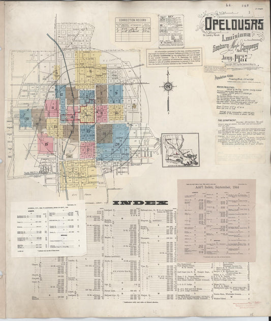 Sanborn Fire Insurance Map from Opelousas, Saint Landry Parish, Louisiana. (1948) – Historic Sanborn Fire Insurance Map Print