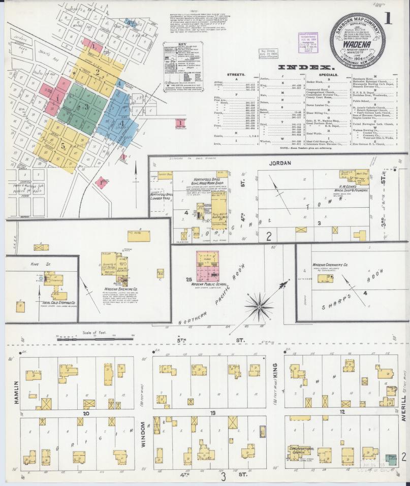 Sanborn Fire Insurance Map from Wadena, Wadena County, Minnesota. (1904) – Map View