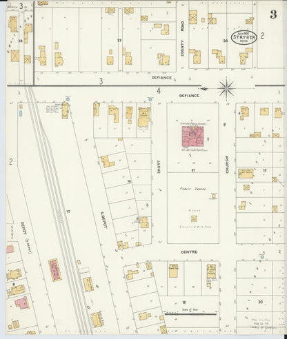 Sanborn Fire Insurance Map from Stryker, Williams County, Ohio (1905), Sheet #0003 - Historic Sanborn Fire Insurance Map Print, vintage old map wall art, antique decor, genealogy gift, Ohio Ohio map