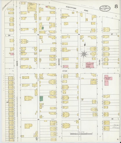 Sanborn Fire Insurance Map from Alliance, Northampton County, Pennsylvania (1904), Sheet #0008 - Complete Map Set gallery image, historic Sanborn map, vintage wall art, Pennsylvania Pennsylvania