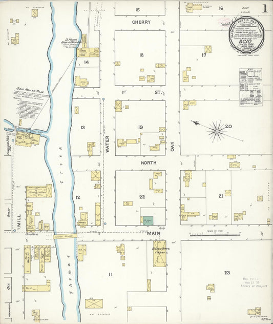 Sanborn Fire Insurance Map from Scio, Linn County, Oregon. (1890) – Historic Sanborn Fire Insurance Map Print