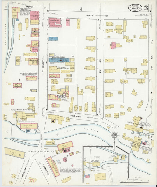 Sanborn Fire Insurance Map from Camden, Oneida County, New York (1912), Sheet #0003 - Historic Sanborn Fire Insurance Map Print, vintage old map wall art, antique decor, genealogy gift, New York New York map