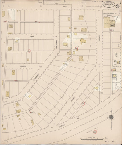 Sanborn Fire Insurance Map from Estacada, Clackamas County, Oregon (1931), Sheet #0003 - Complete Map Set gallery image, historic Sanborn map, vintage wall art, Oregon Oregon