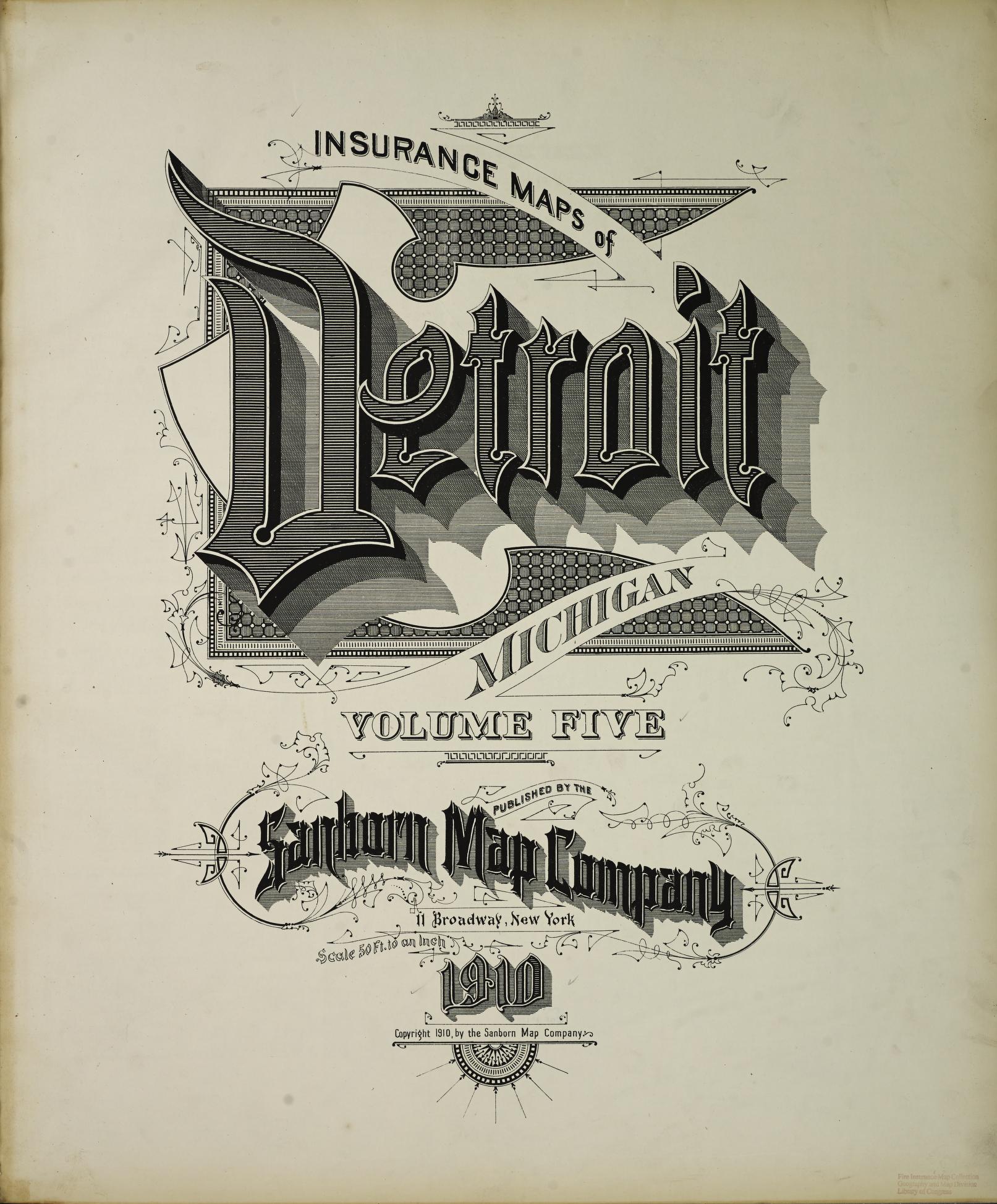 Sanborn Fire Insurance Map from Detroit, Wayne County, Michigan (1910), Sheet #0001 - Historic Sanborn Fire Insurance Map Print, vintage old map wall art, antique decor, genealogy gift, Michigan Michigan map