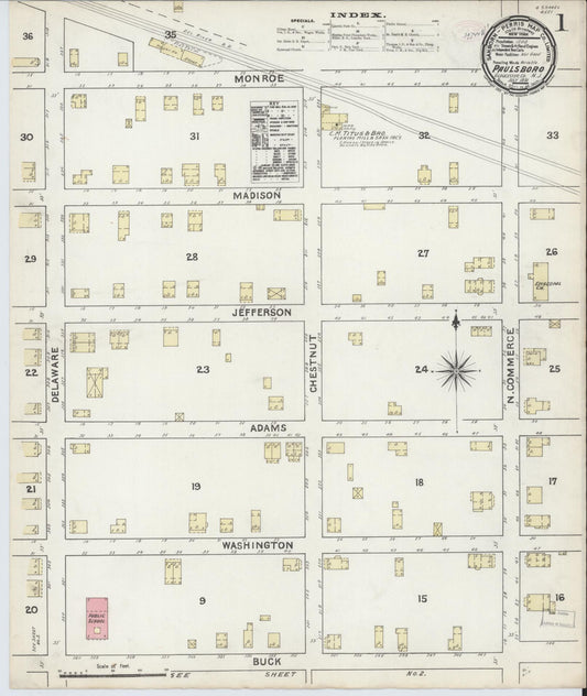 Sanborn Fire Insurance Map from Paulsboro, Gloucester County, New Jersey. (1891) – Historic Sanborn Fire Insurance Map Print