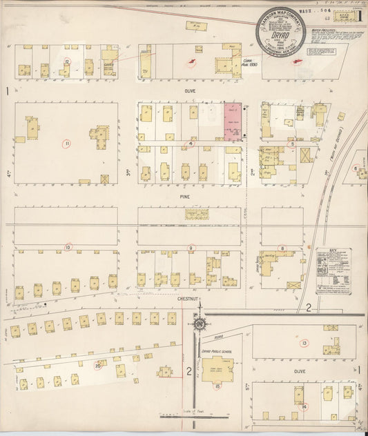 Sanborn Fire Insurance Map from Dryad, Lewis County, Washington (1930), Sheet #0001 - Complete Map Set gallery image, historic Sanborn map, vintage wall art, Washington Washington