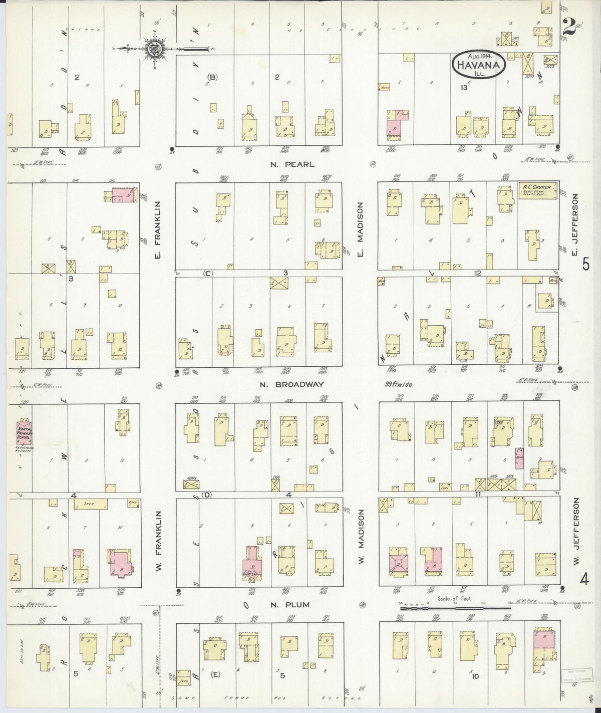 Sanborn Fire Insurance Map from Havana, Mason County, Illinois (1914), Sheet #0002 - Complete Map Set gallery image, historic Sanborn map, vintage wall art, Illinois Illinois