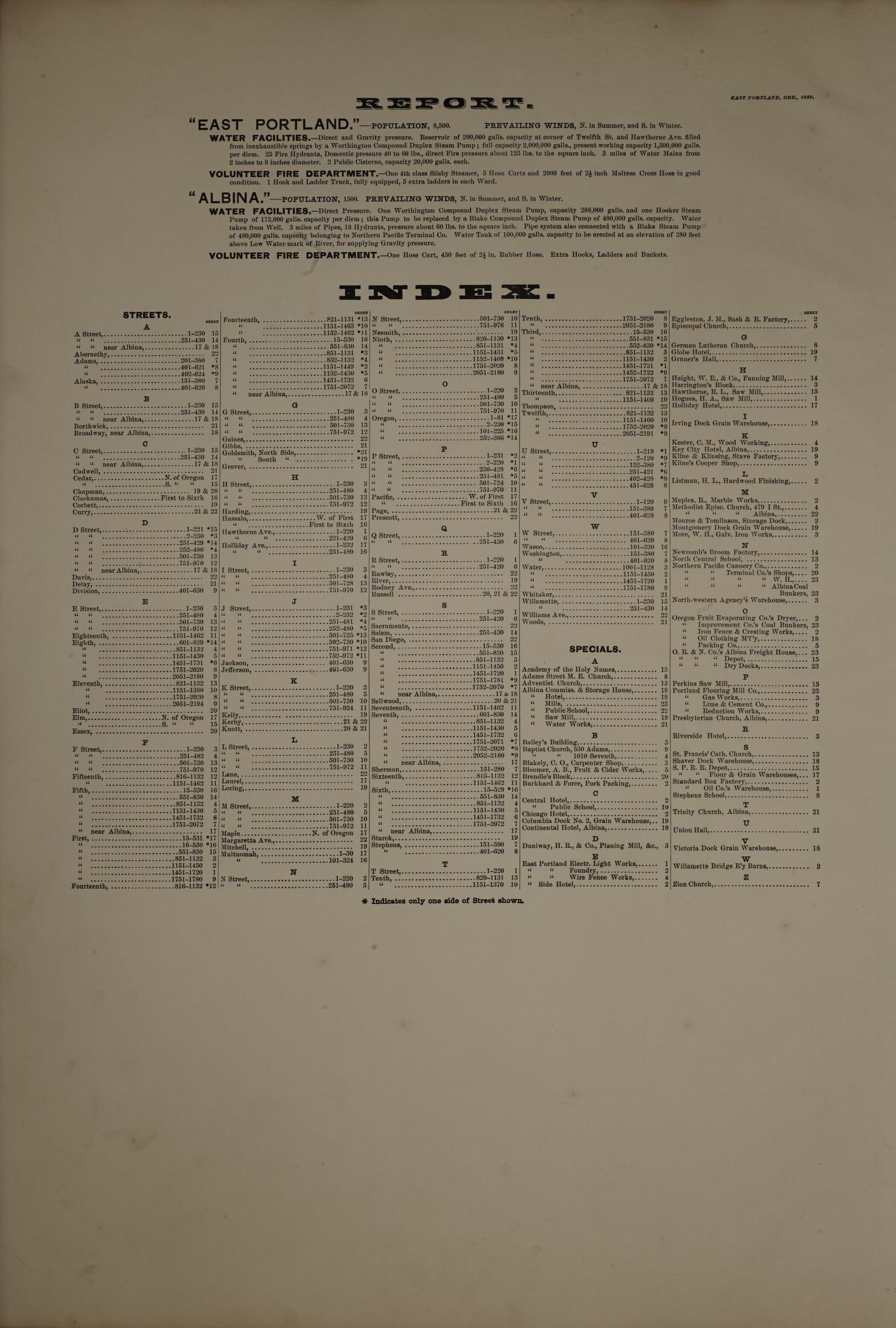 Sanborn Fire Insurance Map from Portland, Multnomah County, Oregon (1889), Sheet #0001 - Complete Map Set gallery image, historic Sanborn map, vintage wall art, Oregon Oregon