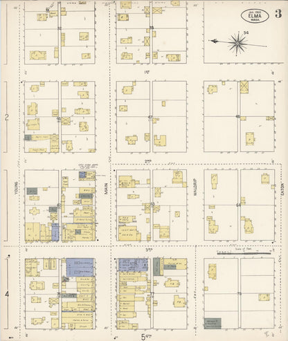 Sanborn Fire Insurance Map from Elma, Grays Harbor County, Washington (1910), Sheet #0003 - Complete Map Set gallery image, historic Sanborn map, vintage wall art, Washington Washington