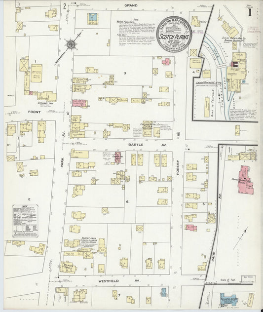 Sanborn Fire Insurance Map from Scotch Plains, Union County, New Jersey. (1910) – Historic Sanborn Fire Insurance Map Print