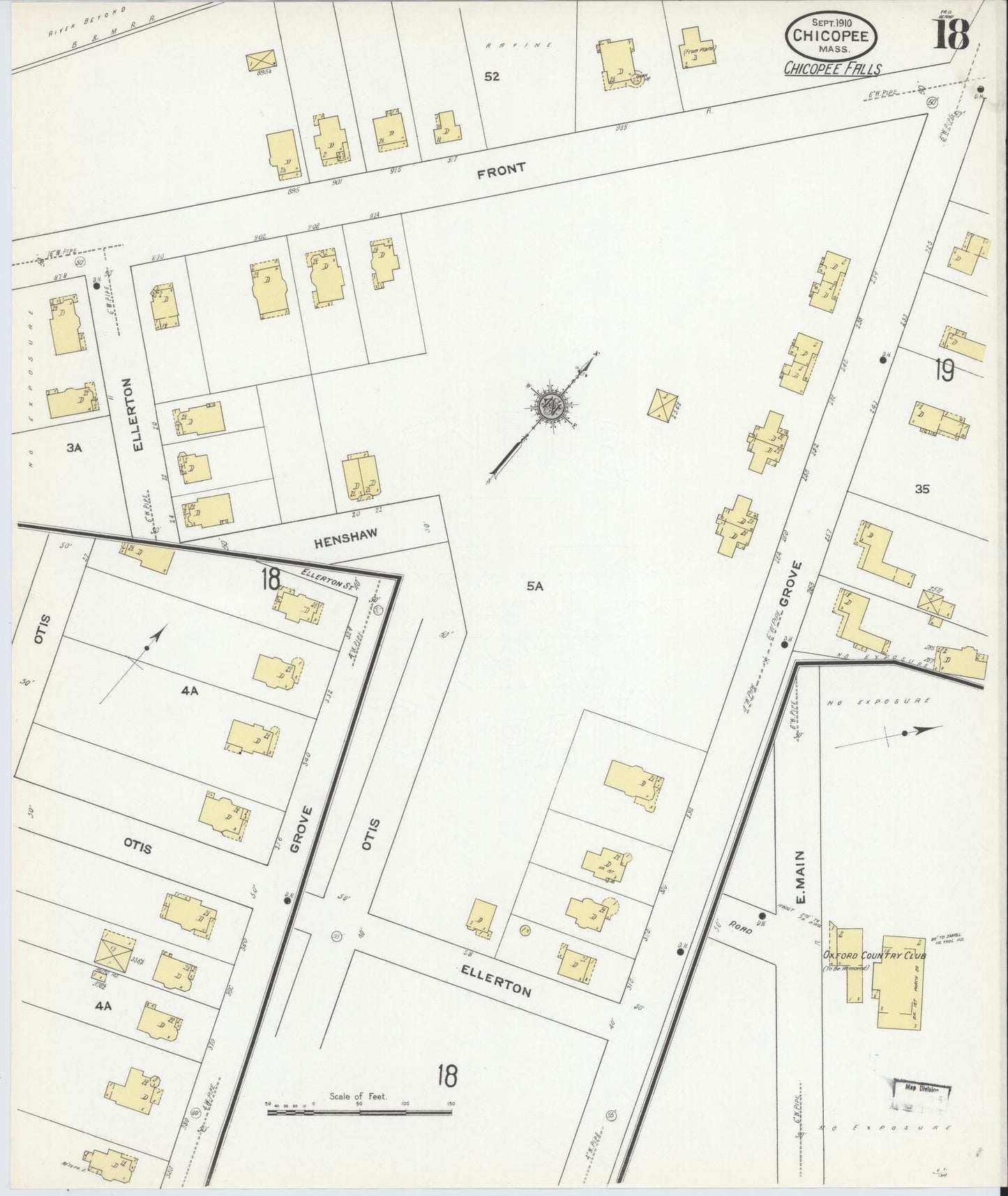 Sanborn Fire Insurance Map from Chicopee, Hampden County, Massachusetts (1910), Sheet #0018 - Complete Map Set gallery image, historic Sanborn map, vintage wall art, Massachusetts Massachusetts