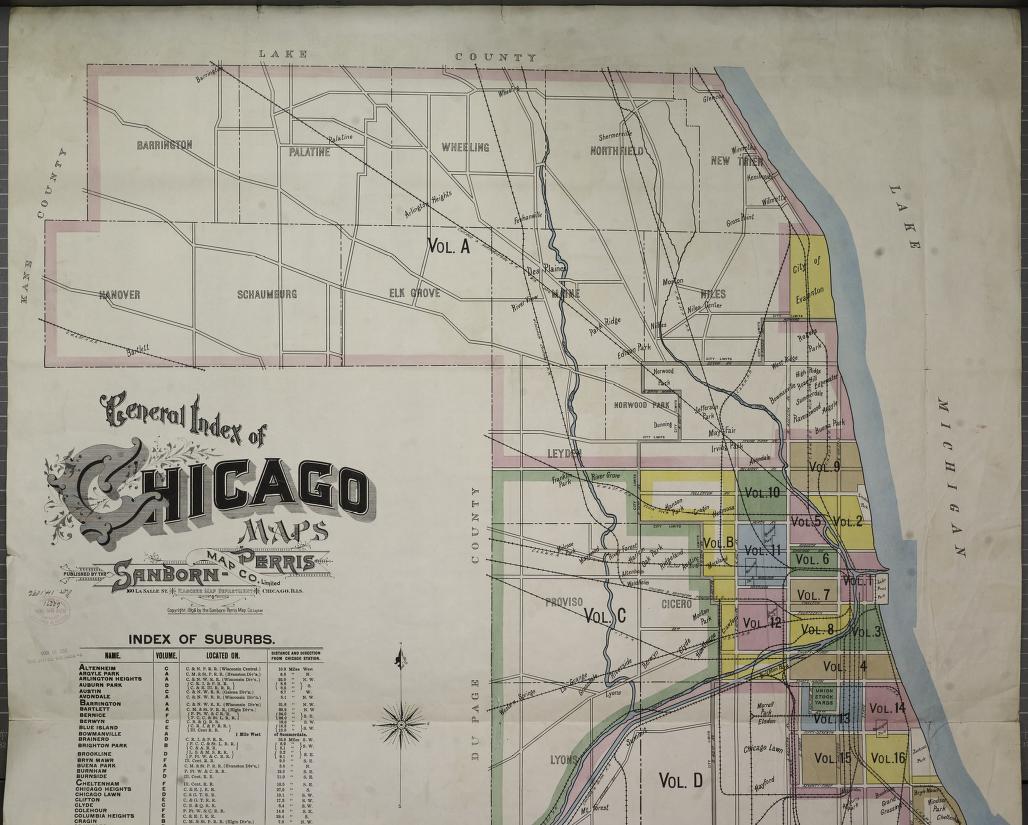Sanborn Fire Insurance Map from Chicago, Cook County, Illinois. (1896) – Map View