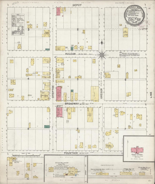 Sanborn Fire Insurance Map from Colton, Whitman County, Washington (1896), Sheet #0001 - Historic Sanborn Fire Insurance Map Print, vintage old map wall art, antique decor, genealogy gift, Washington Washington map