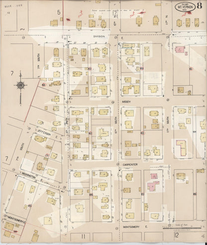 Sanborn Fire Insurance Map from Mount Vernon, Skagit County, Washington (1948), Sheet #0008 - Complete Map Set gallery image, historic Sanborn map, vintage wall art, Washington Washington