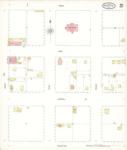 Sanborn Fire Insurance Map from Payette, Payette County, Idaho (1900), Sheet #0003 - Complete Map Set gallery image, historic Sanborn map, vintage wall art, Idaho Idaho