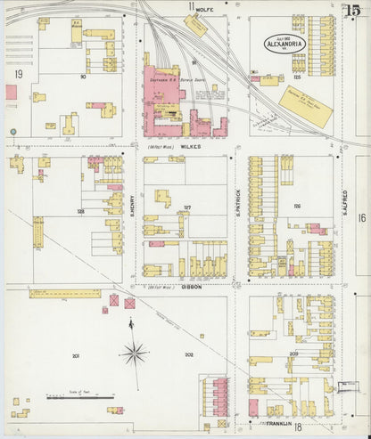 Sanborn Fire Insurance Map from Alexandria, Independent Cities, Virginia (1902), Sheet #0015 - Complete Map Set gallery image, historic Sanborn map, vintage wall art, Virginia Virginia