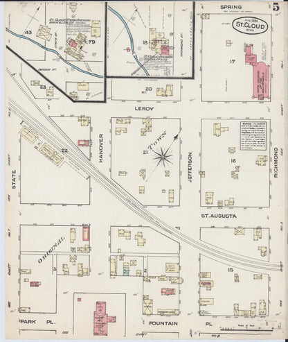 Sanborn Fire Insurance Map from Saint Cloud, Stearns, Benton, and Sherburne Counties, Minnesota (1884), Sheet #0005