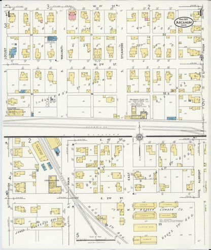 Sanborn Fire Insurance Map from Arcanum, Darke County, Ohio (1926), Sheet #0004 - Historic Sanborn Fire Insurance Map Print, vintage old map wall art, antique decor, genealogy gift, Ohio Ohio map
