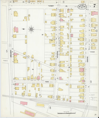 Sanborn Fire Insurance Map from Milton, Northumberland County, Pennsylvania (1901), Sheet #0007 - Complete Map Set gallery image, historic Sanborn map, vintage wall art, Pennsylvania Pennsylvania