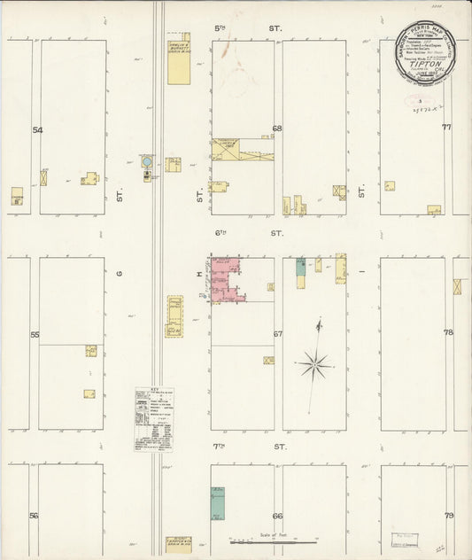 Sanborn Fire Insurance Map from Tipton, Tulare County, California. (1892) – Historic Sanborn Fire Insurance Map Print