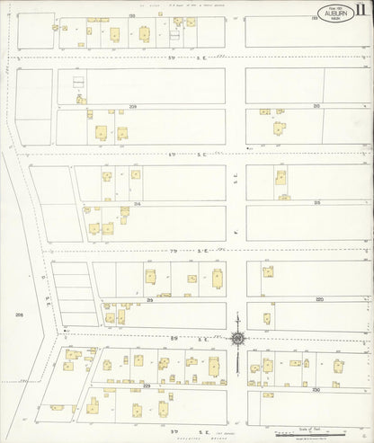 Sanborn Fire Insurance Map from Auburn [see also Slaughter], King County, Washington (1921), Sheet #0011 - Complete Map Set gallery image, historic Sanborn map, vintage wall art, Washington Washington