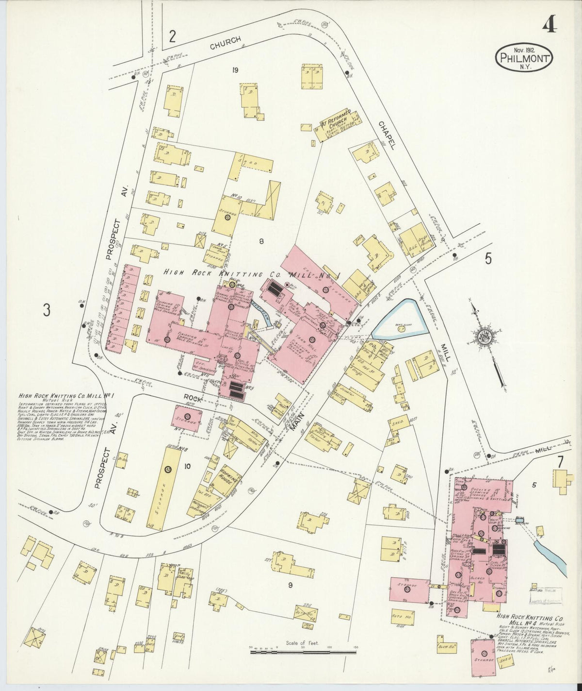 Sanborn Fire Insurance Map from Philmont, Columbia County, New York (1912), Sheet #0004 - Complete Map Set gallery image, historic Sanborn map, vintage wall art, New York New York