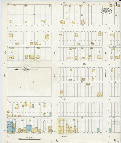 Sanborn Fire Insurance Map from Miami, Ottawa County, Oklahoma (1898), Sheet #0003 - Complete Map Set gallery image, historic Sanborn map, vintage wall art, Oklahoma Oklahoma