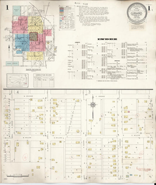 Sanborn Fire Insurance Map from Girard, Crawford County, Kansas. (1943) – Historic Sanborn Fire Insurance Map Print