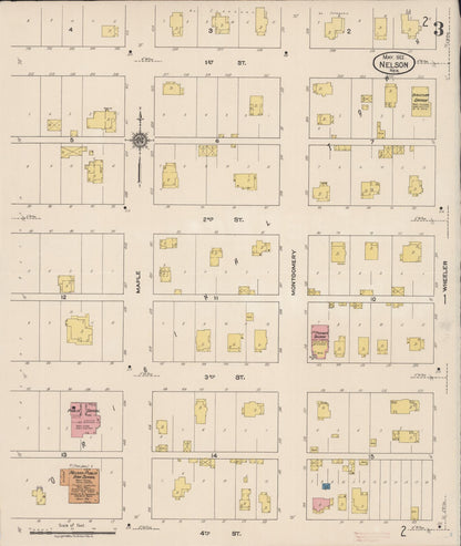 Sanborn Fire Insurance Map from Nelson, Nuckolls County, Nebraska (1922), Sheet #0003 - Complete Map Set gallery image, historic Sanborn map, vintage wall art, Nebraska Nebraska