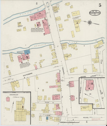 Sanborn Fire Insurance Map from New Hartford, Oneida County, New York (1915), Sheet #0005 - Complete Map Set gallery image, historic Sanborn map, vintage wall art, New York New York