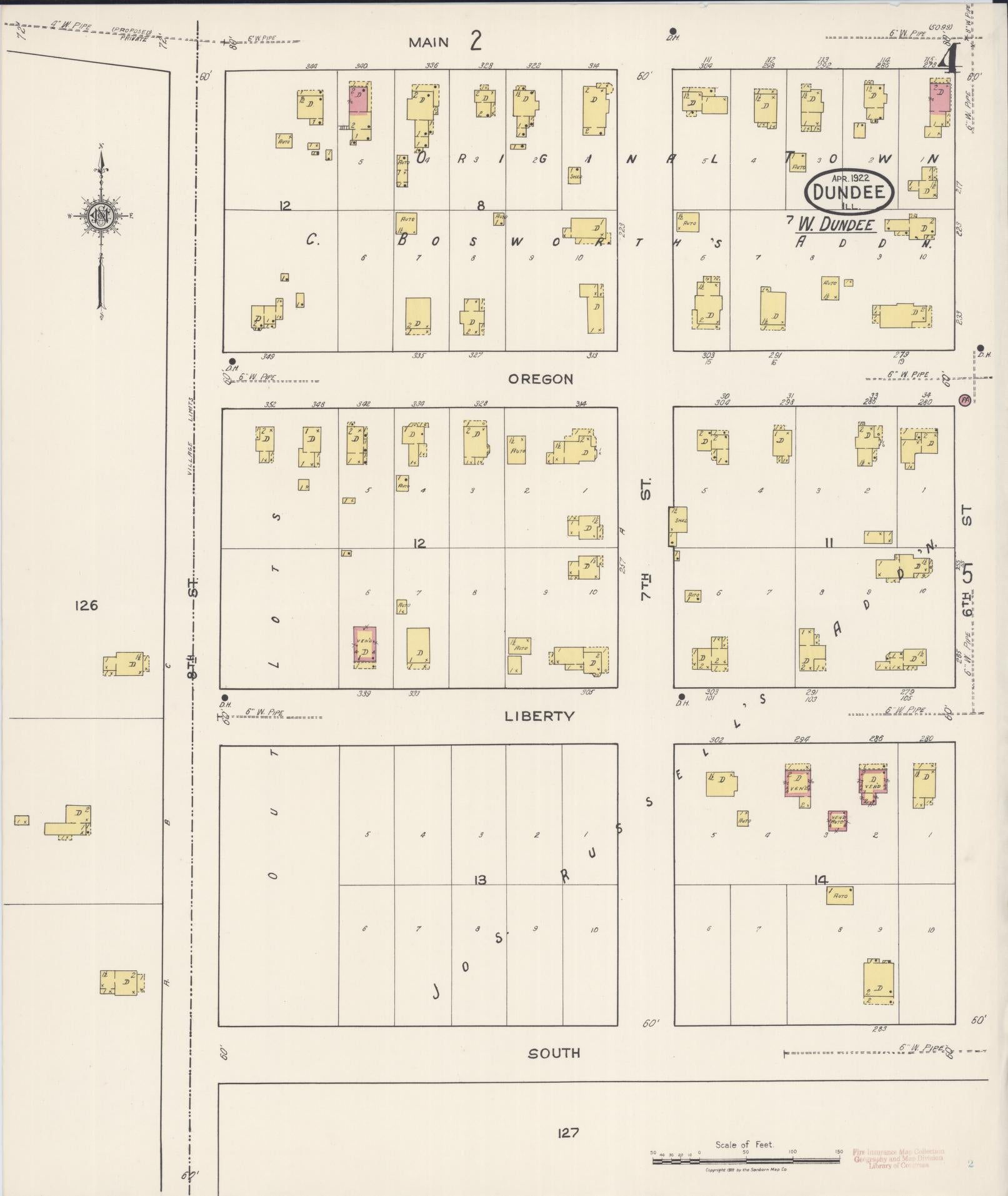Sanborn Fire Insurance Map from Dundee, Kane County, Illinois (1922 ...