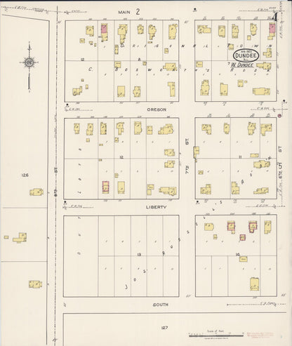 Sanborn Fire Insurance Map from Dundee, Kane County, Illinois (1922), Sheet #0004 - Historic Sanborn Fire Insurance Map Print, vintage old map wall art, antique decor, genealogy gift, Illinois Illinois map