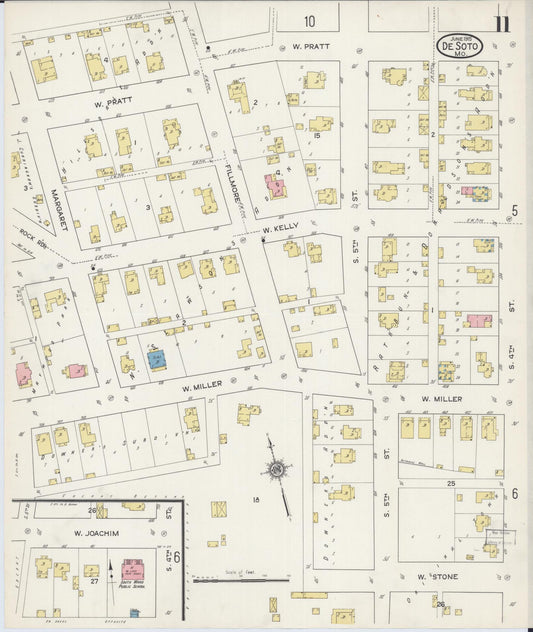 Sanborn Fire Insurance Map from De Soto, Jefferson County, Missouri (1915), Sheet #0011 - Historic Sanborn Fire Insurance Map Print, vintage old map wall art, antique decor, genealogy gift, Missouri Missouri map