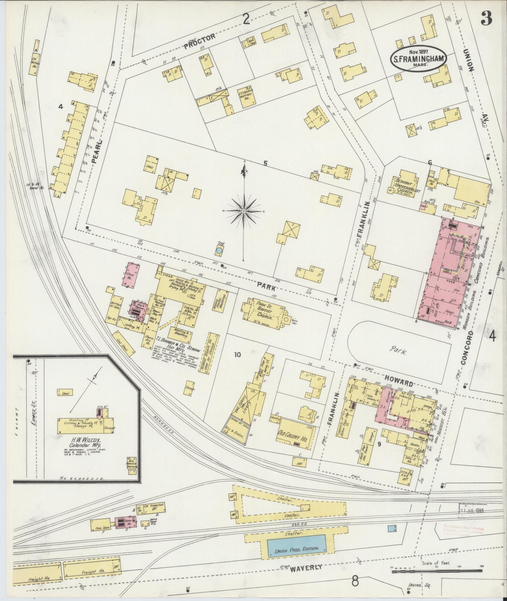 Sanborn Fire Insurance Map from South Farmington, Middlesex County, Massachusetts (1897), Sheet #0003 - Complete Map Set gallery image, historic Sanborn map, vintage wall art, Massachusetts Massachusetts