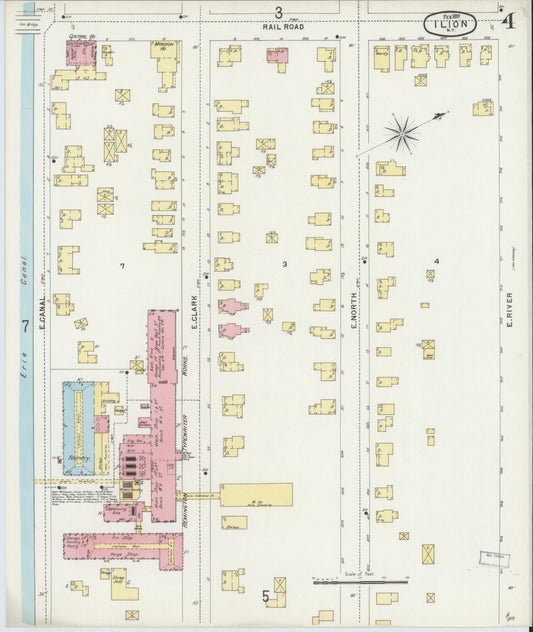 Sanborn Fire Insurance Map from Ilion, Herkimer County, New York (1897), Sheet #0004 - Historic Sanborn Fire Insurance Map Print, vintage old map wall art, antique decor, genealogy gift, New York New York map