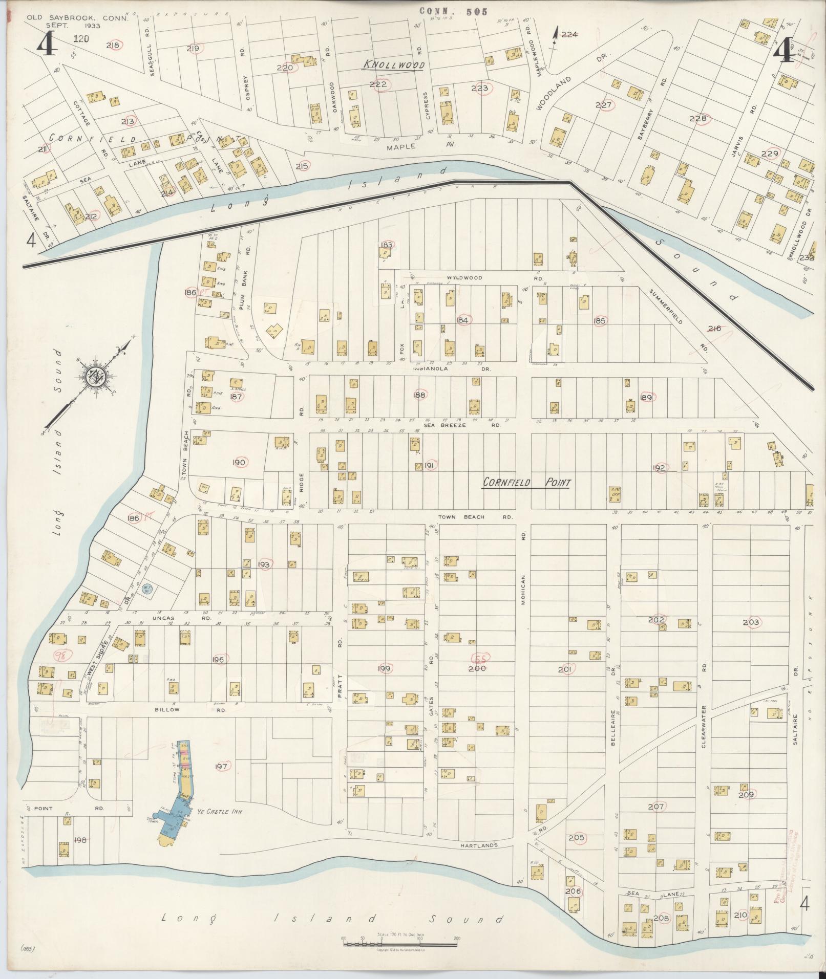 Sanborn Fire Insurance Map from Old Saybrook, Middlesex County, Connecticut (1943), Sheet #0004 - Complete Map Set gallery image, historic Sanborn map, vintage wall art, Connecticut Connecticut